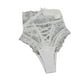 thumbnail image 2 of VISgogo - Calzoncillos sexys con cordones cruzados para mujer, tanga floral, cintura alta, calzoncillos calados VISgogo  moda, 2 of 2