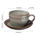 thumbnail image 2 of Taza de barista con platillo, capuchino, Latte Art, cerámica, diseño vintage, 8 oz, 2 of 7