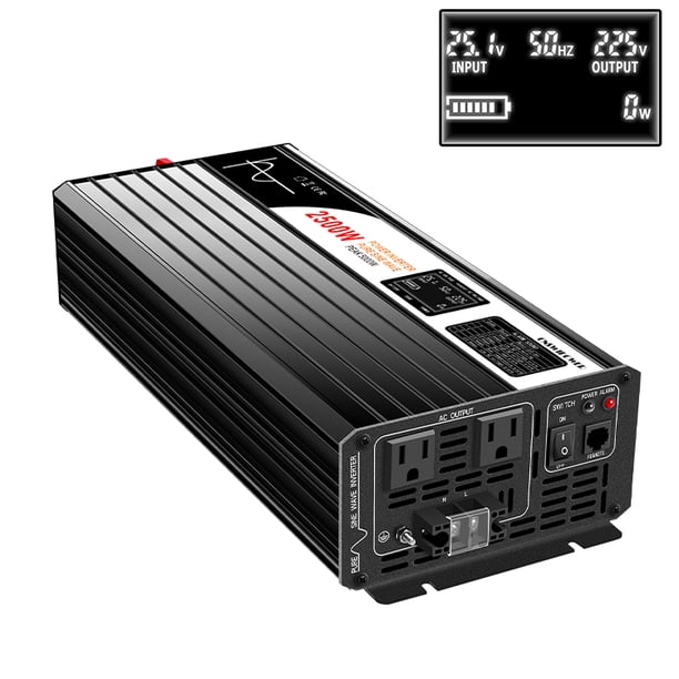 CNSWIPOWER Convertidor inversor de Corriente para coche 2500W 24V 110V