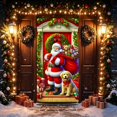 thumbnail image 5 of AOMXGD Christmas Door Tapestry, 35.5x71In Xmas Front Door Hanging Fabric Decor,Holiday Cloth Door Curtain For Bedroom Wall And Indoor Party Layout, 5 of 9