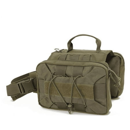 Dog Pack Hound Dog Saddle Bag Backpack For Travel Camping Hiking Medium & Large Dog With 2 Capacious Side Pockets(Rge)
