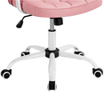 thumbnail image 5 of Yaheetech PU Leather Desk Chair with Padded Arms, Pink, 5 of 8