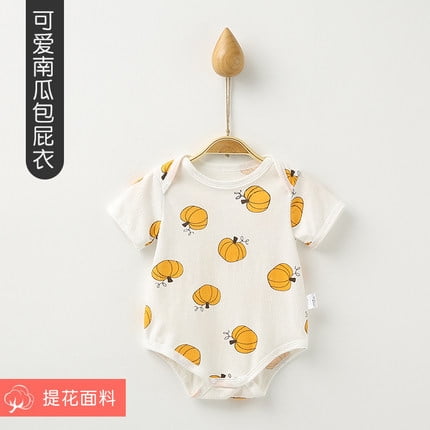

QWZNDZGR Baby Fart Wrap Summer Thin Newborn Baby Clothes Short Sleeve Romper Triangle Climbing Baby Bodysuit Outdoor Clothes