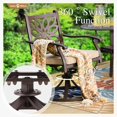 thumbnail image 4 of Sophia & William Patio Outdoor Swivel Rocker Dining Chairs Set of 2, Brown Cast Aluminum Furniture Dining Chairs for Dining Table, Load Capacity: 350 lbs, 4 of 4