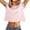Pink, variant on Daznico Women's Crop Tee, Short Sleeve Casual Summer Top,L