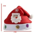 thumbnail image 2 of Light Up Christmas Santa Hat for Adults Holiday Gifts Plush Santa Hats for New Year Festive Party Wine, 2 of 2