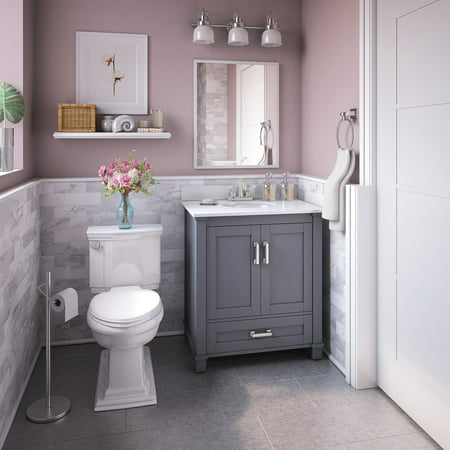 BellO Castle Point 30 in. Freestanding Single Sink Bathroom Vanity (Best Material For Bathroom Vanity)
