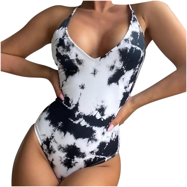 Mujeres impresión vendaje Sexy una pieza Bikini Push-Up Pad traje de baño ropa de playa Fridja nalpqowj54431
