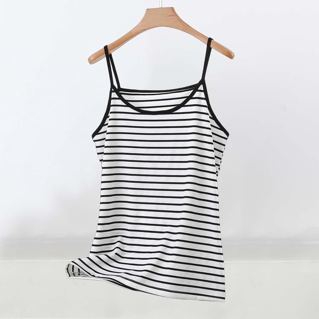 LVHAOGJOB Camisole pour Femmes Col Rond Bretelles Spaghetti Été Coton Imprimé pour Femmes