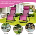 thumbnail image 7 of CL.HPAHKL Zero Gravity Lawn Lounge Chairs Set of 2, Adjustable Patio Reclining Chair with Pillow and Cup Holder, Folding Outdoor Chairs for Deck Beach Yard, Red, 7 of 7