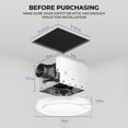 thumbnail image 4 of Akicon Bathroom Exhaust Fan with Humidity Sensor, 110 CFM 1.5 Sones Vent Fan with RGB Light, 3CCT Dimmable LED Light & Nightlight for Shower Room, Round, White, 4 of 11