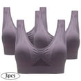 thumbnail image 2 of Annhoo 3 PCS Sports Bras for Women Plus Size Push up Wireless Mesh Cropped Tank Tops Breathable Yoga Bralettes, 2 of 4