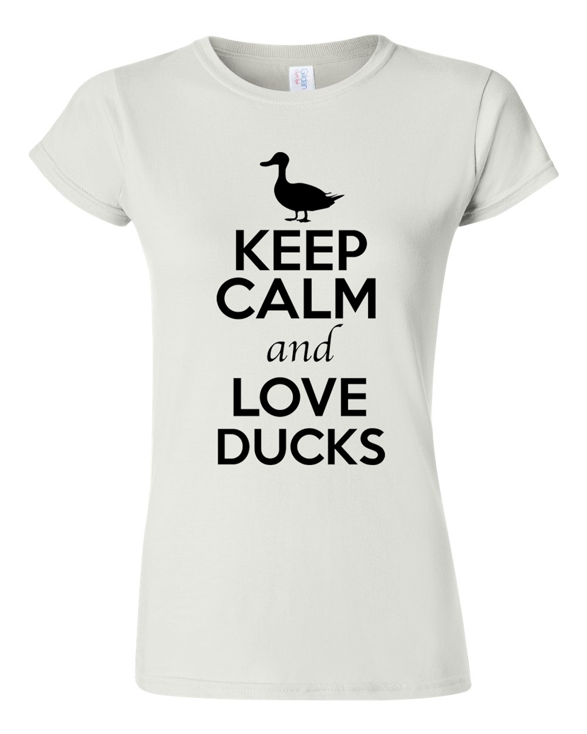 Junior Keep Calm And Love Ducks Bird Animal Lover TShirt Tee