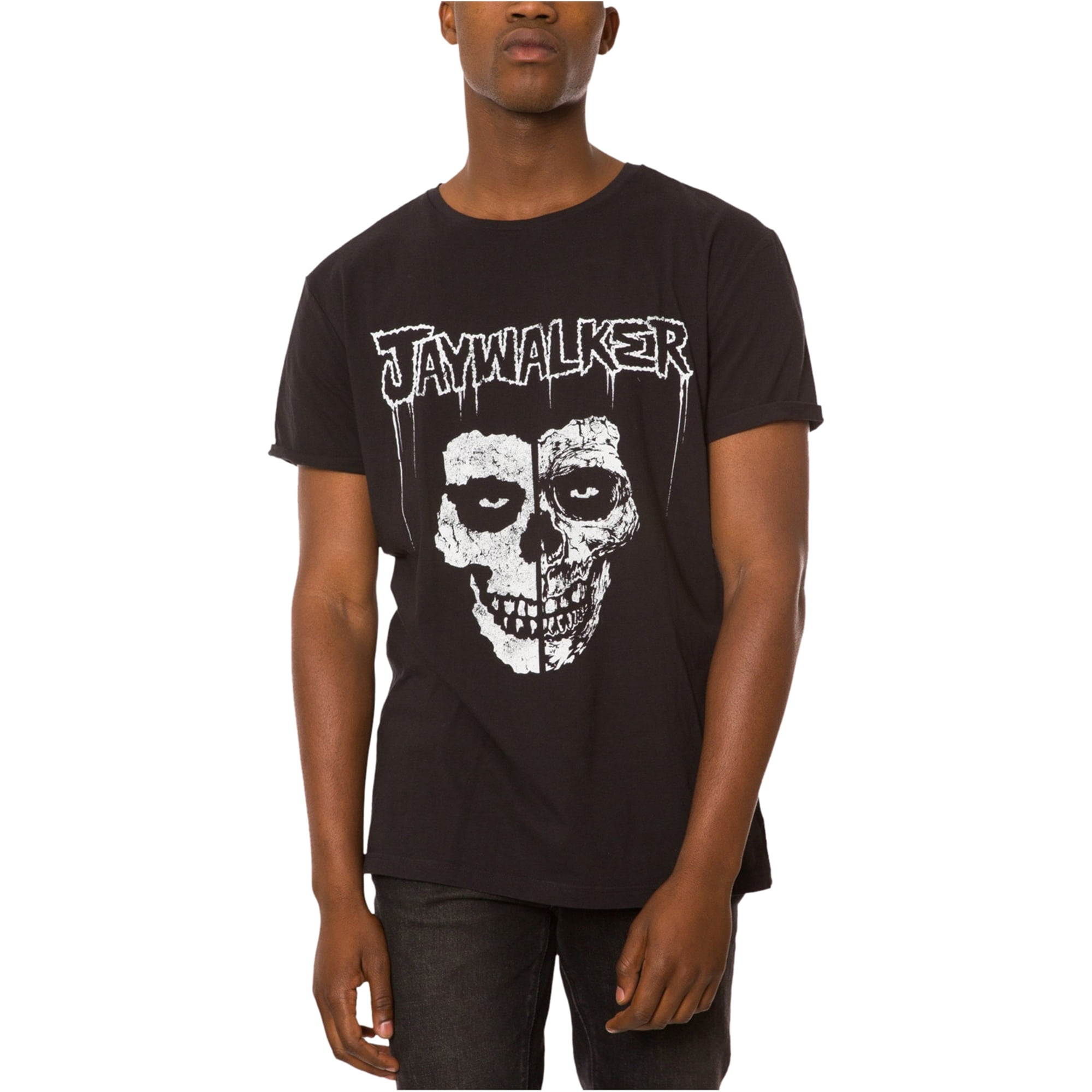 Jaywalker Mens Skull Logo Graphic T 