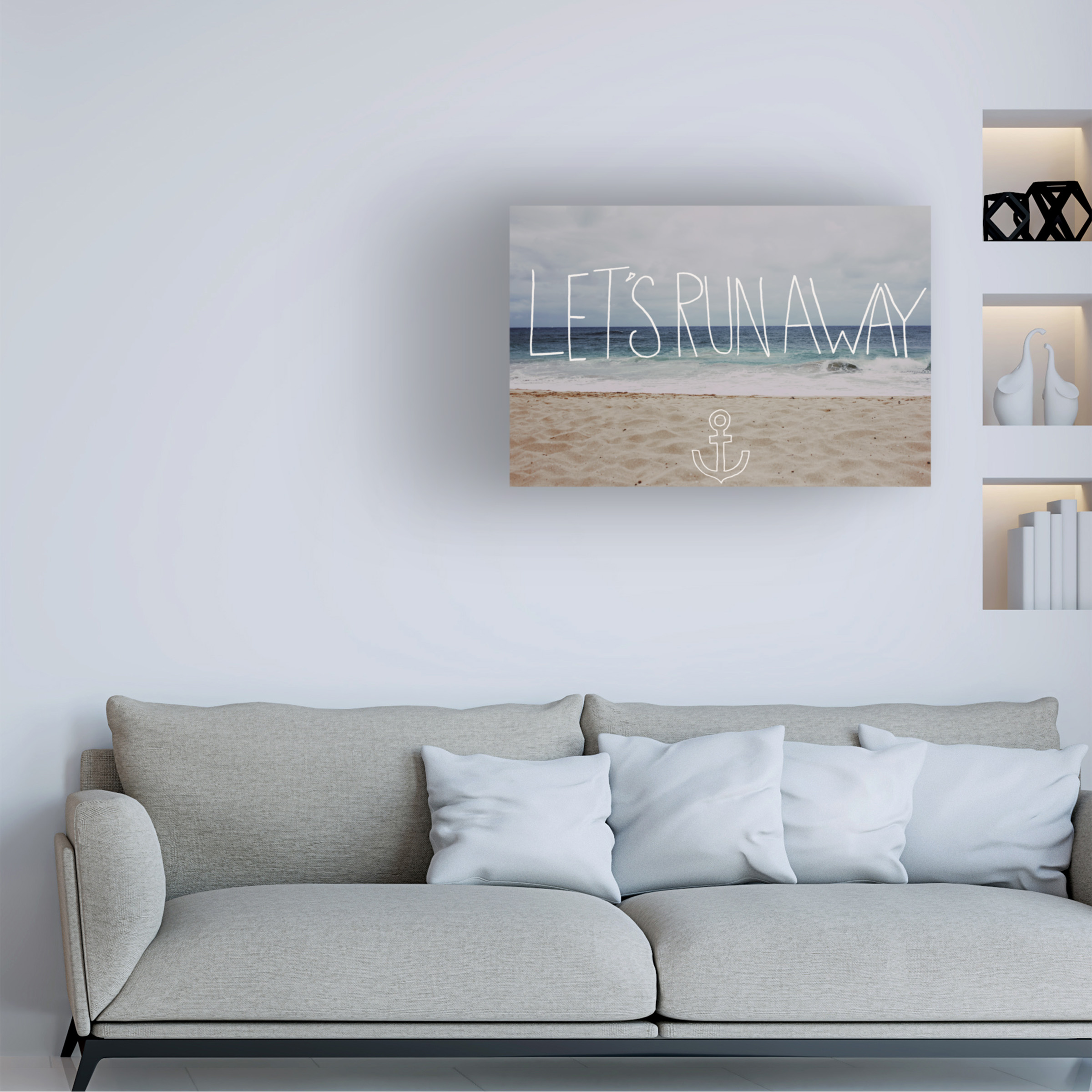 Leah Flores 'Let's Run Away To the Sea' Canvas Art