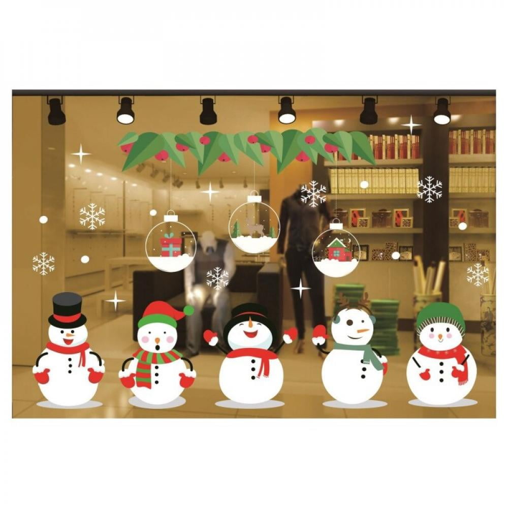 2000 Xmas Christmas Window Sticker Decorations Snowflake Glitter Home Shop 