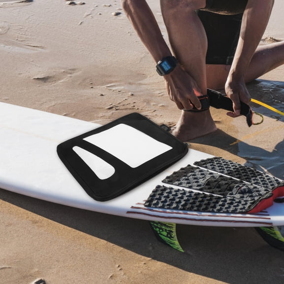 POPETPOP Surfboard Tail Rudder Bag Black Large Capacity Canvas Waterproof