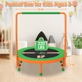 thumbnail image 2 of Jump Into Fun 36'' Mini Trampoline for Kids, 3FT Toddler Trampoline with Handle, Foldable Kids Trampoline Indoor/Outdoor for Toddlers Ages 3-6, Small Fitness Rebounder Trampoline, Easy Storage, 2 of 7