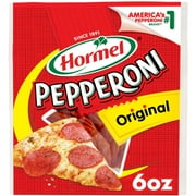 HORMEL Pepperoni, Pizza Topping,Gluten Free, Original, Refrigerated, 6 oz Plastic Packet