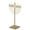 Gold Round Shape, variant on Chabad Style Gold Finish Hanukkah Menorah for Entryway, Living Room, Office, and Kitchen with LED Light Bulbs and Remote Control for Easy Daily Hanukkah Lighting Sequence