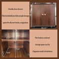 thumbnail image 4 of GDF Studio 70" 5-Tier Rotating Bookshelf with Cabinet, 360° Spinning Corner Bookcase, Home Office, Walnut, 4 of 7