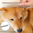 thumbnail image 5 of Peine de acero para mascotas, peine metálico para mascotas, peine de aseo para mascotas, herramienta para desenredar el pelaje de las mascotas, adecuado para perros y gatos grandes, medianos y pequeño, 5 of 5