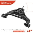 thumbnail image 4 of A-Premium Front Right Lower Control Arm Compatible with Ford F-150 F150 2015-2020, Expedition 2018-2022, Lincoln Navigator 2018-2022, 4 of 9