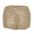 thumbnail image 6 of Swim Shorts For Women Lace Tummy Control High Cut Bathing Suit Comfortable Ruched Scrunch Swimsuit Bottom Beige M, 6 of 8