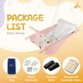 thumbnail image 4 of Baby Swing Indoor and Outdoor, Canvas Hammock Swing for Baby to Toddler with a Comfortable Seat, Macaroon Wooden Toy, Adjustable 5-Point Harness,Gift for Baby Boys Girls, 3 Modes, Pink, 4 of 13