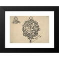 thumbnail image 2 of Otto Seitz 18x13 Black Modern Framed Museum Art Print Titled - Design for a Pendant with St. George and the Dragon (1889), 2 of 5