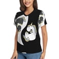 thumbnail image 5 of Yiaed Unicorn in Yoga Print Women's T Shirt V-Neck Short Sleeve Shirt Casual Breathable Tee Summer Tops-Medium, 5 of 5