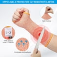 thumbnail image 3 of Cut Resistant Sleeve, Arm Safety Protectors Sleeves with Thumb Hole Level 5 Protection Forearm Guard, 3 of 5