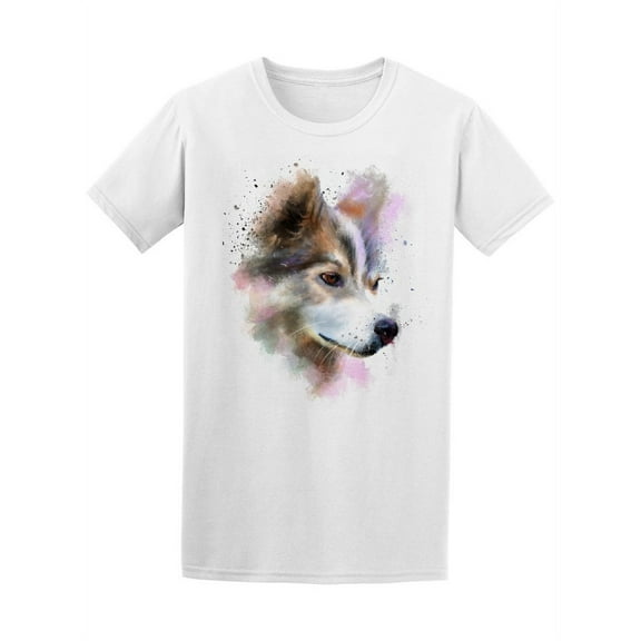 Watercolor Dog Painting Tee Men's -Image by Shutterstock