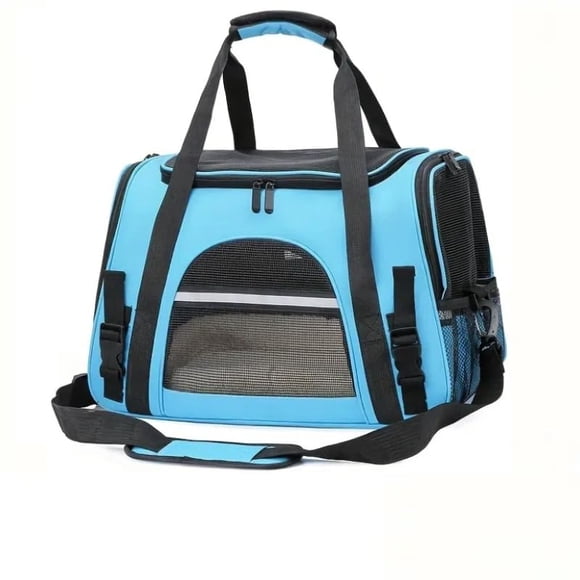 Transportadora plegable para mascotas QQLe, aprobada para avión, para mascotas de hasta 6,8 kg