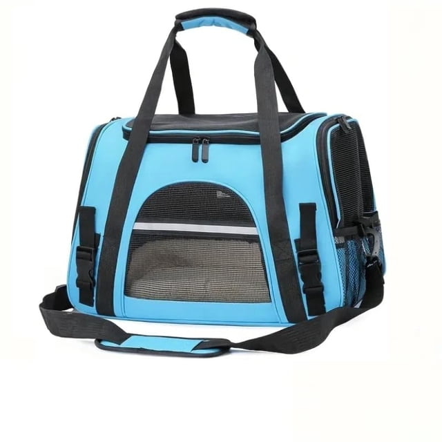 Transportadora plegable para mascotas QQLe, aprobada para avión, para mascotas de hasta 6,8 kg