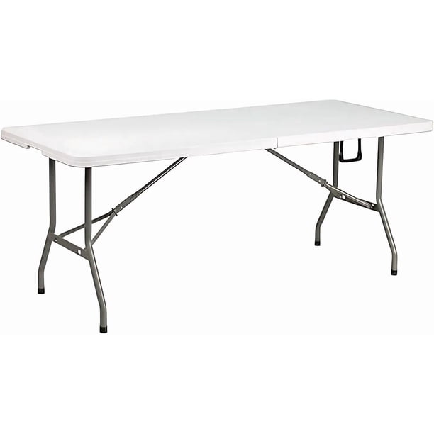 Mesa Plegable 1.80 Metros Portatil Comedor para Jardin Plegable Mesa De Plastico Resistente Tipo Portafolio Tablon de Trabajo Multiusos Comedor Grande para Jardin