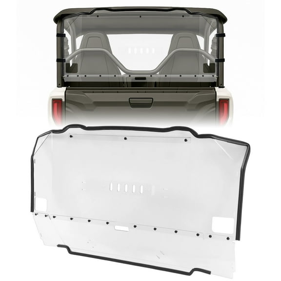 Rear Windshield/Vented Window For 21-2024 2022 23 Yamaha Wolverine RMAX2 X2 1000