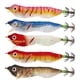thumbnail image 1 of 103mm LED Luminoso Madera Falsa Camarones Cebo Calamar Jigs Hook Señuelos (Rojo + Blanco), 1 of 5