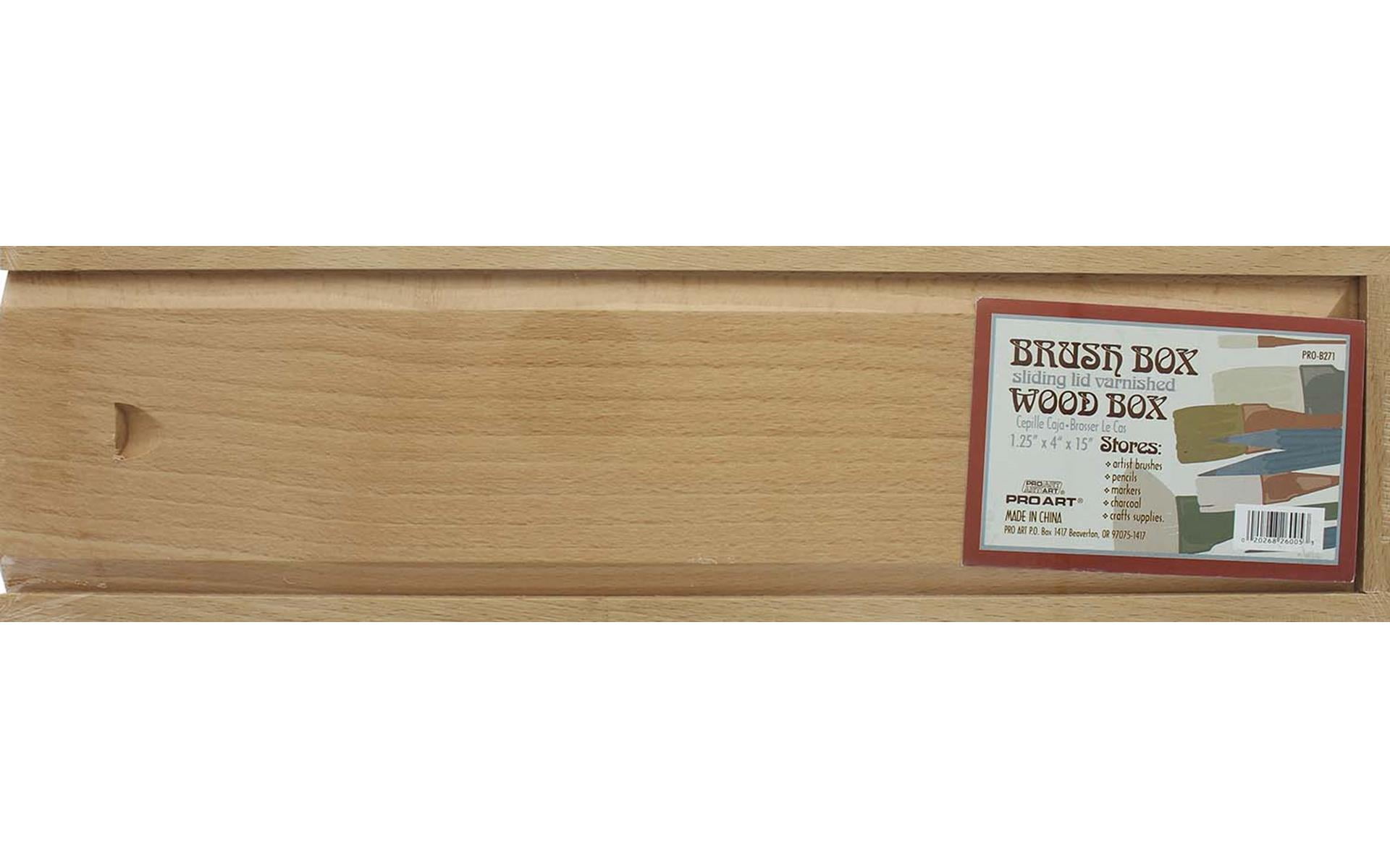 Pro Art Wood Brush Box 15x4x1.25"