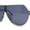 Slate Black, variant on Flat Top Shield Geometric Racer Plastic Mobster Sunglasses Slate Black