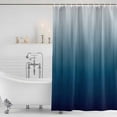 thumbnail image 2 of Navy Blue Ombre Shower Curtain Set - 72" x 78" Washable Bathtub Curtain with 12 Hooks, Contemporary Gradient Abstract Art Waterproof Fabric Stall Shower Curtains for Bathroom/Bathtub Décor, 2 of 6