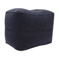 thumbnail image 2 of Almohada para reposapiés inflable de dos capas con válvula de aire única, flocado de PVC, portátil, para reducir la fatiga, almohada para pies de avión para oficina, hogar, tren, viajes, azul osc, 2 of 10