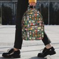 thumbnail image 2 of Lukts Alcohol Bottles Pattern 15 Inch Student Backpack, Waterproof Laptop Backpack with Adjustable Shoulder Straps, Lightweight Travel, Campus Backpack, Unisex, 2 of 6