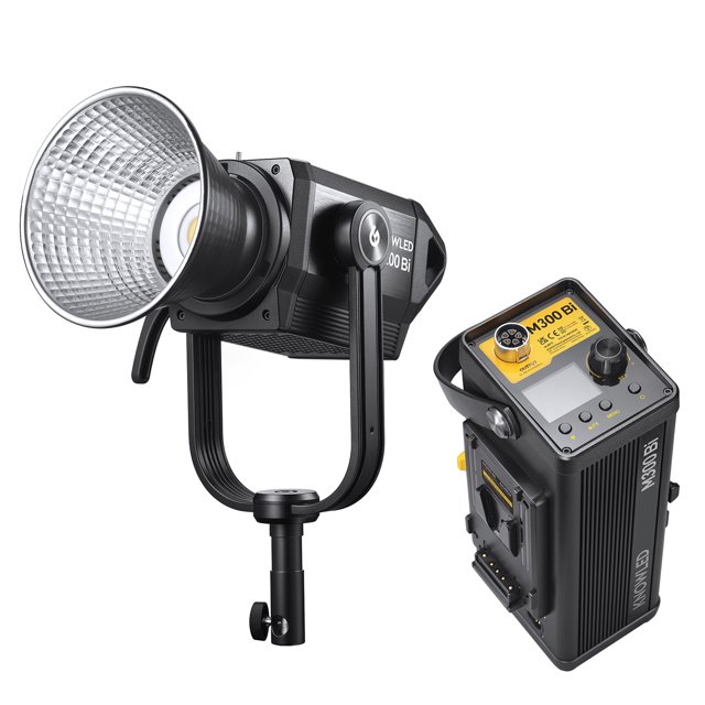 Lámpara de fotografía Godox M300Bi Professional Studio LED Video Light 330W Fotografía Luz de relleno 2800K-5600K Regulable 21 FX Efectos de iluminación CRI96+ TLCI97+ Montaje Bowens Compatible con ap Maboto Lámpara de fotografía
