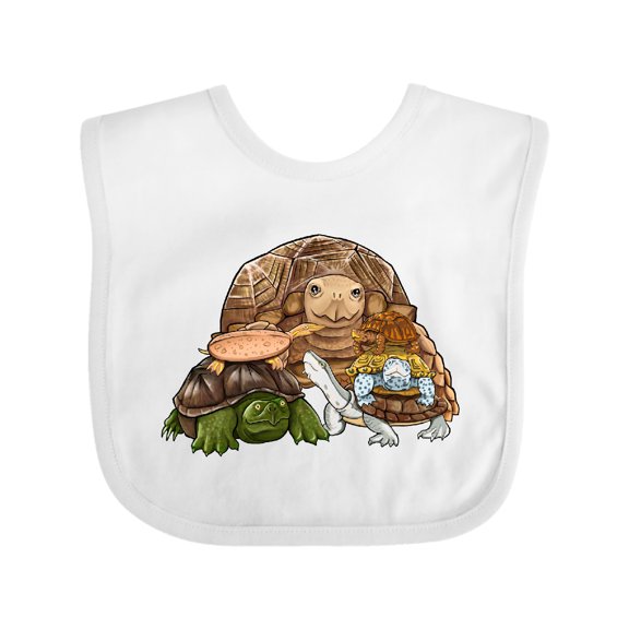 Inktastic Cute Pile of Turtles Boys or Girls Baby Bib