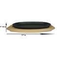 thumbnail image 2 of Personal Sized Cast Iron Sizzling Fajita Skillet Japanese Steak Plate Set W Base, 2 of 10