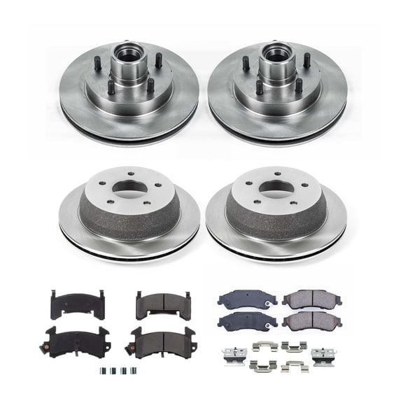 Ultimate Brakes Front and Rear Semi-Metallic Brake Pad and Rotor Kit with Hardware WM81118