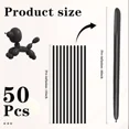 thumbnail image 2 of 50/100pcs 260 Balloons Long Modelling Balloons for Kids Birthday Decoration, 100% Biodegradable Latex Balloons, Safe and Non-Toxic, Perfect for Party Decorations, Arts and Crafts, 2 of 6