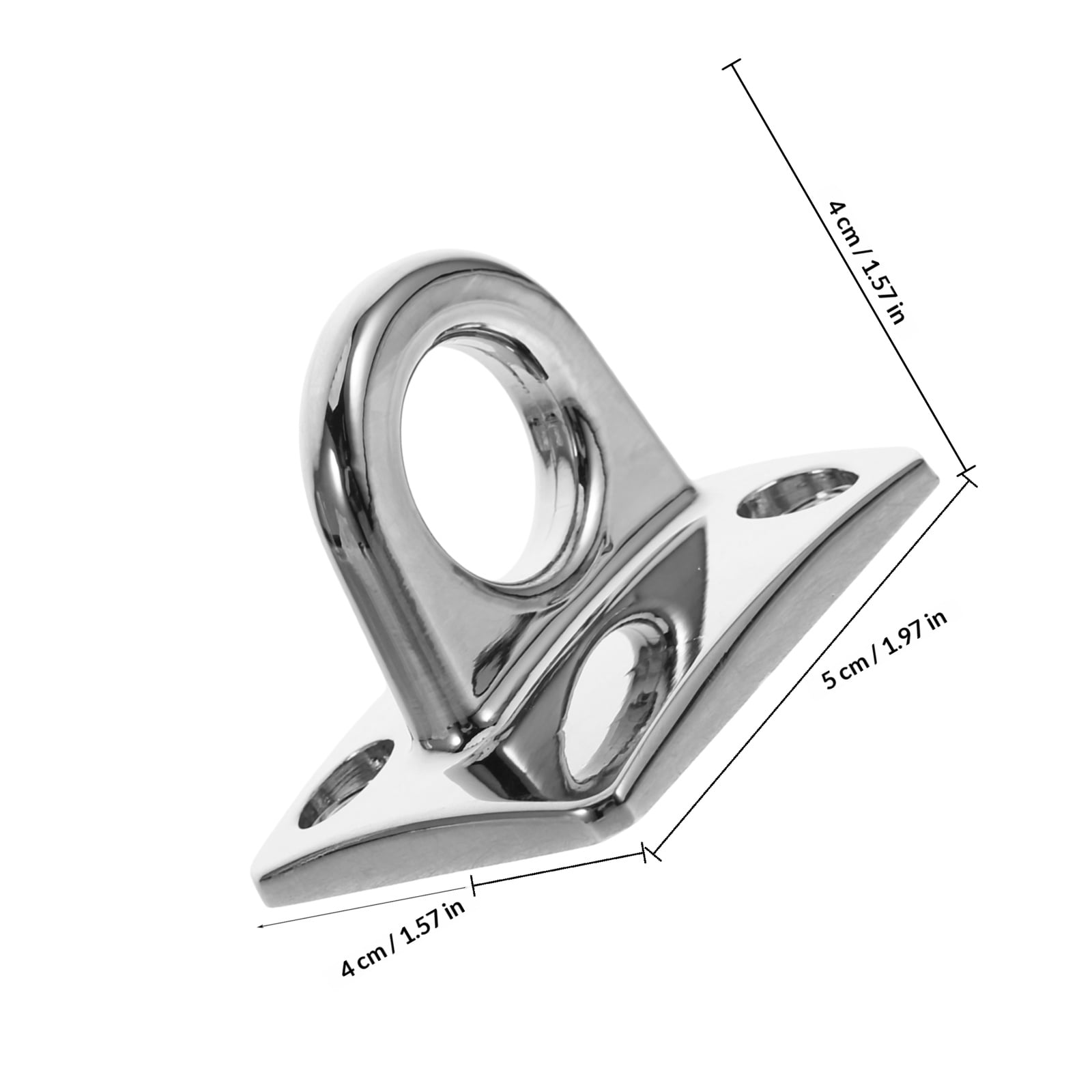 ETHZZLE 2Pcs Plated Silver Zinc Alloy Wall Hanging Loop for Home Wardrobe Storage Accessories