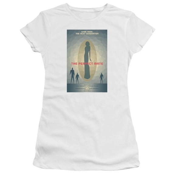 Star Trek Tng Season 5 Episode 21 Junior Women's Sheer T-Shirt White